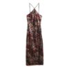 Midi-Kleid mit Pailletten und Neckholder Midi-Kleid mit Pailletten und Neckholder