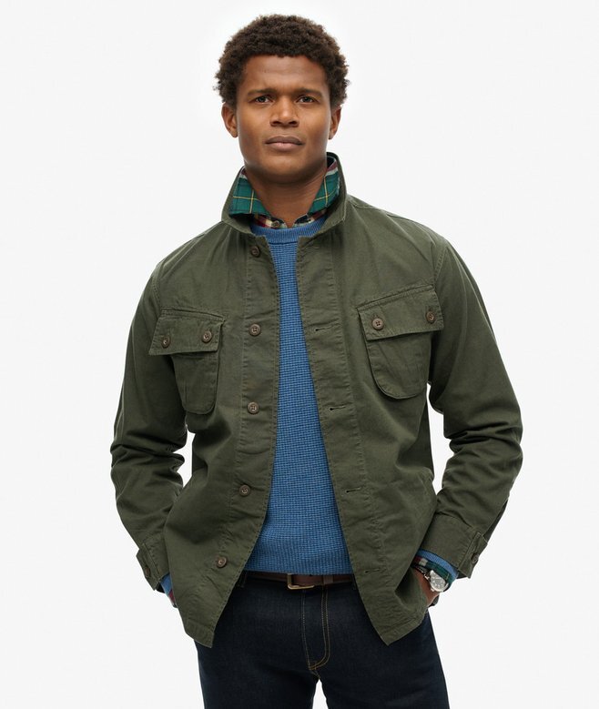 Militär-Overshirt-Jacke Militär-Overshirt-Jacke