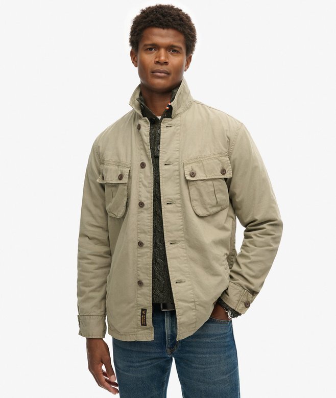 Militär-Overshirt-Jacke Militär-Overshirt-Jacke