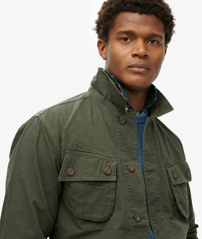 Militär-Overshirt-Jacke Militär-Overshirt-Jacke