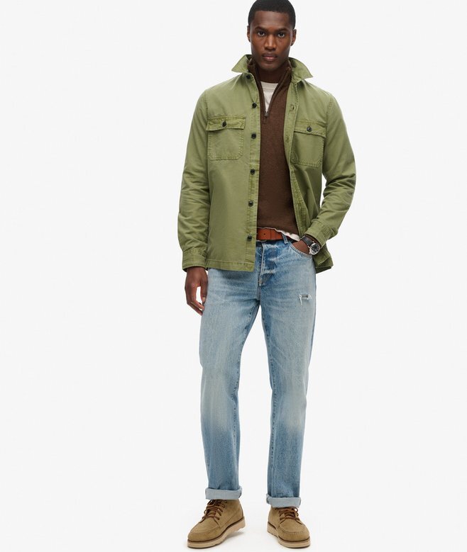 Militärisches Langarm-Overshirt Militärisches Langarm-Overshirt