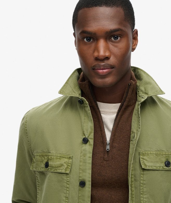 Militärisches Langarm-Overshirt Militärisches Langarm-Overshirt