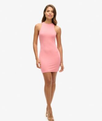 Mini-Bodycon-Kleid mit gekreuztem Rücken