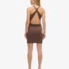 Mini-Bodycon-Kleid mit gekreuztem Rücken