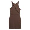 Mini-Bodycon-Kleid mit gekreuztem Rücken