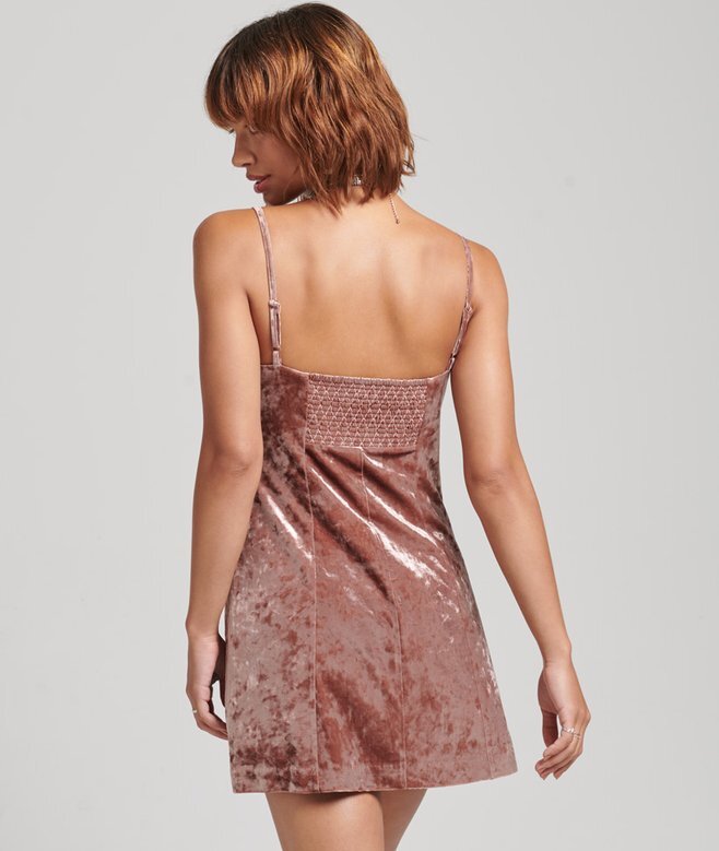 Mini-Cami-Kleid aus Samt Mini-Cami-Kleid aus Samt