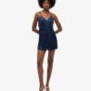 Mini-Kleid mit V-Ausschnitt und Fransen Mini-Kleid mit V-Ausschnitt und Fransen