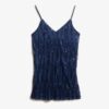 Mini-Kleid mit V-Ausschnitt und Fransen Mini-Kleid mit V-Ausschnitt und Fransen