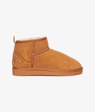 Mini-Stiefel aus Wildleder und Sherpa