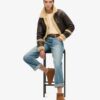 Mini-Stiefel aus Wildleder und Sherpa Mini-Stiefel aus Wildleder und Sherpa