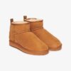 Mini-Stiefel aus Wildleder und Sherpa Mini-Stiefel aus Wildleder und Sherpa