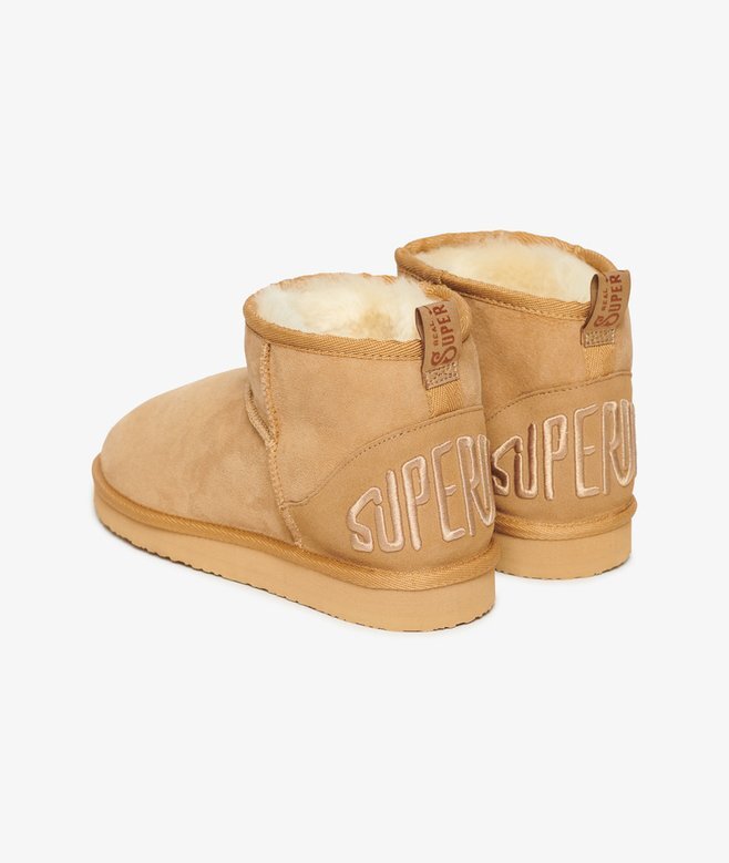 Mini-Stiefel aus Wildleder und Sherpa Mini-Stiefel aus Wildleder und Sherpa