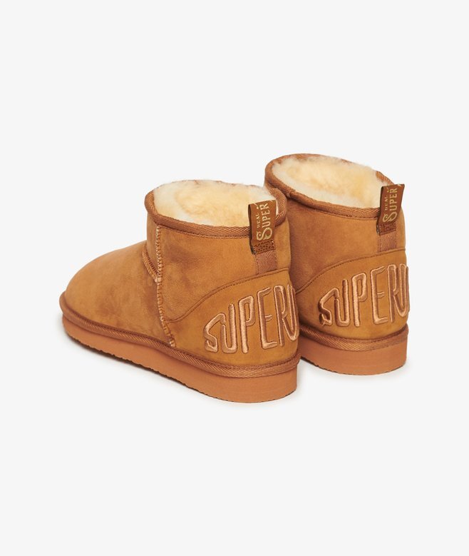 Mini-Stiefel aus Wildleder und Sherpa Mini-Stiefel aus Wildleder und Sherpa