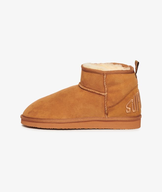 Mini-Stiefel aus Wildleder und Sherpa Mini-Stiefel aus Wildleder und Sherpa