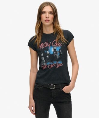 Motley Crue X Superdry T-Shirt mit Flügelärmeln