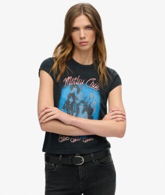 Motley Crue X Superdry T-Shirt mit Flügelärmeln