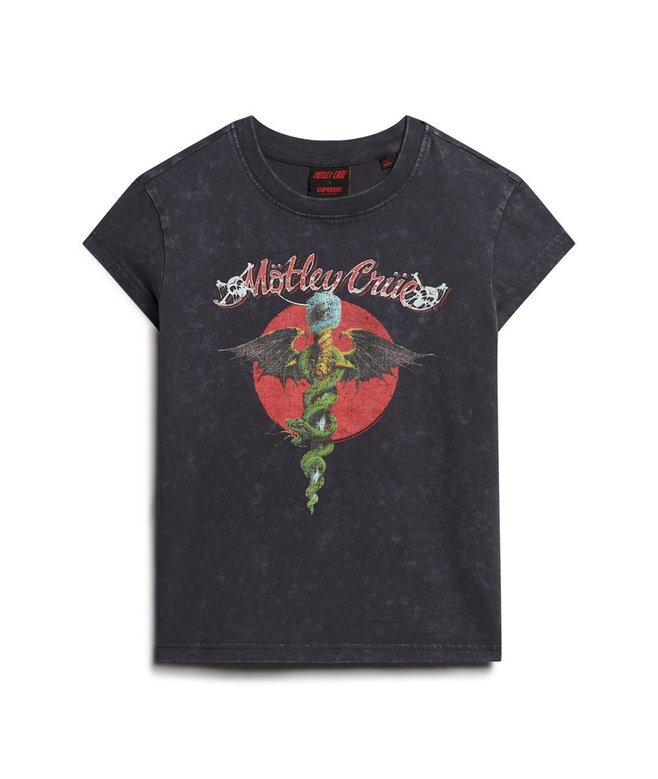 Motley Crue X Superdry T-Shirt mit Flügelärmeln Motley Crue X Superdry T-Shirt mit Flügelärmeln