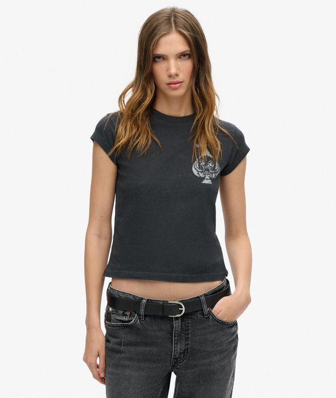 Motörhead X Superdry T-Shirt mit Flügelärmeln Motörhead X Superdry T-Shirt mit Flügelärmeln