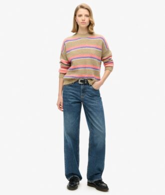 Multi Stripe Crew Pullover