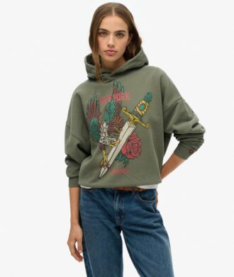 Neo Trad Tattoo Relaxed Kapuzenpullover