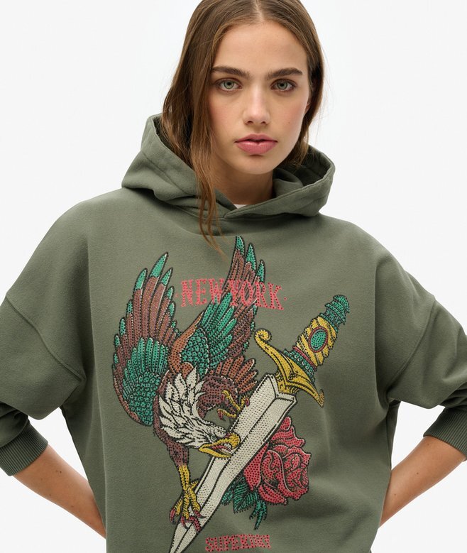 Neo Trad Tattoo Relaxed Kapuzenpullover Neo Trad Tattoo Relaxed Kapuzenpullover