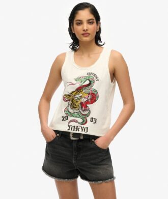 Neo Trad Tattoo Tanktop mit Rundhalsausschnitt