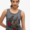 Neo Trad Tattoo Tanktop mit Rundhalsausschnitt Neo Trad Tattoo Tanktop mit Rundhalsausschnitt