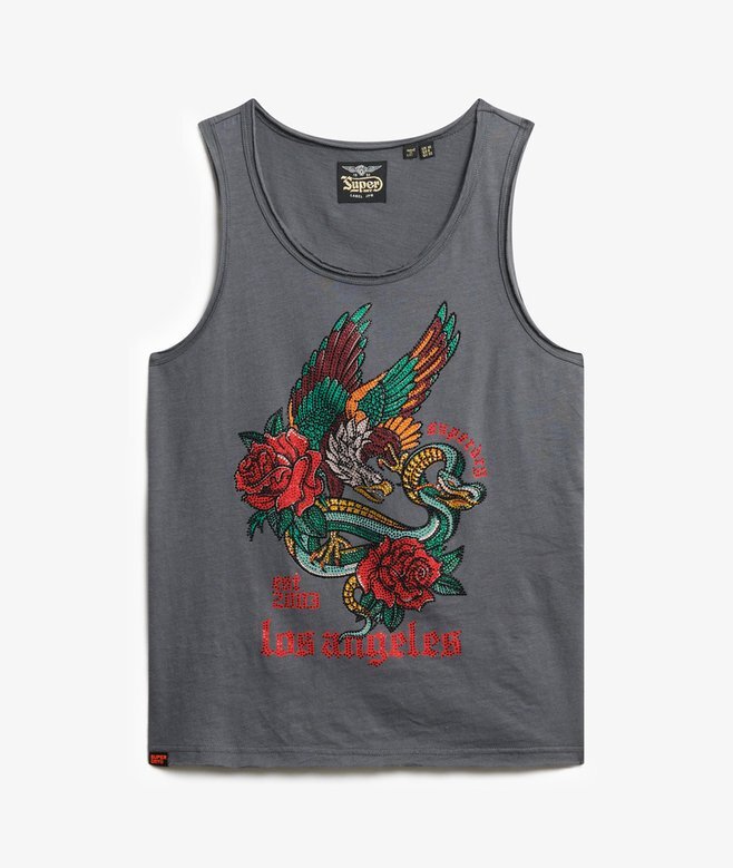 Neo Trad Tattoo Tanktop mit Rundhalsausschnitt Neo Trad Tattoo Tanktop mit Rundhalsausschnitt