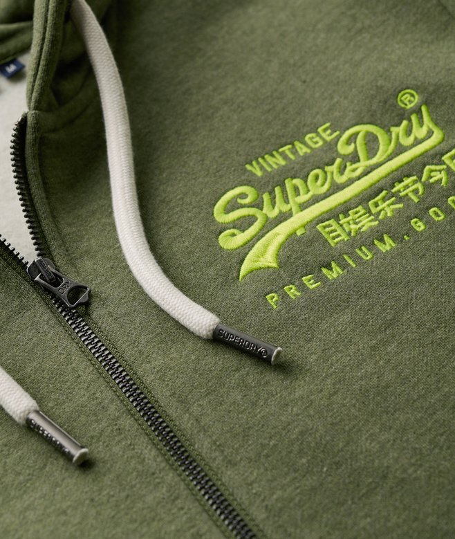 Neon Vintage Logo Graphic Zip Kapuzenpullover Neon Vintage Logo Graphic Zip Kapuzenpullover