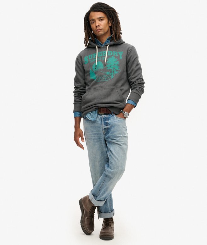 Outdoor-Kapuzenpullover mit Grafikprint Outdoor-Kapuzenpullover mit Grafikprint