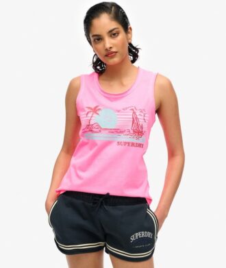 Outdoor-Tanktop mit Streifen und U-Ausschnitt