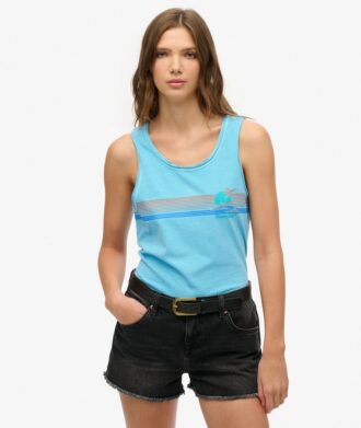 Outdoor-Tanktop mit Streifen und U-Ausschnitt