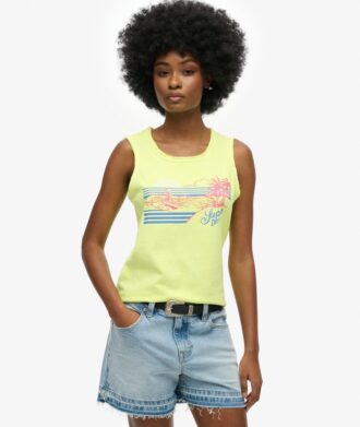 Outdoor-Tanktop mit Streifen und U-Ausschnitt