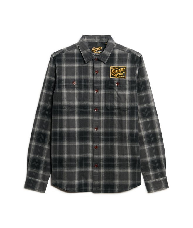 Overshirt mit Karomuster und Stickerei Overshirt mit Karomuster und Stickerei