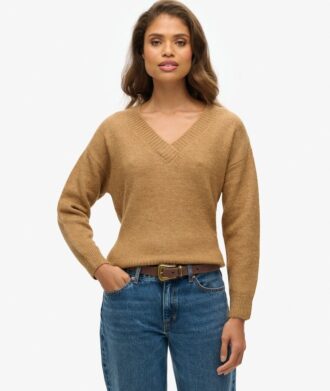 Oversize-Pullover mit V-Ausschnitt