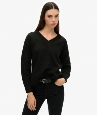 Oversize-Pullover mit V-Ausschnitt