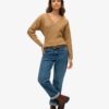 Oversize-Pullover mit V-Ausschnitt