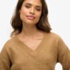 Oversize-Pullover mit V-Ausschnitt