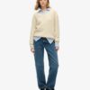 Oversized-Pullover mit V-Ausschnitt und Zopfmuster Oversized-Pullover mit V-Ausschnitt und Zopfmuster