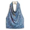 Pailletten-Oberteil mit Wasserfallausschnitt und Neckholder Pailletten-Oberteil mit Wasserfallausschnitt und Neckholder