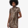 Pailletten-T-Shirt-Mini-Kleid Pailletten-T-Shirt-Mini-Kleid