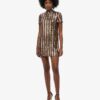 Pailletten-T-Shirt-Mini-Kleid Pailletten-T-Shirt-Mini-Kleid