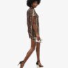 Pailletten-T-Shirt-Mini-Kleid Pailletten-T-Shirt-Mini-Kleid