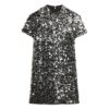 Pailletten-T-Shirt-Minikleid