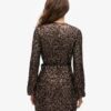 Pailletten-Wickel-Minikleid