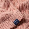 Pullover mit überschnittenen Schultern und Zopfmuster