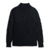 Pullover mit hohem Kragen und Zopfmuster Pullover mit hohem Kragen und Zopfmuster
