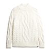 Pullover mit hohem Kragen und Zopfmuster Pullover mit hohem Kragen und Zopfmuster