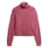 Pullover mit Zopfmuster und Rollkragen Pullover mit Zopfmuster und Rollkragen