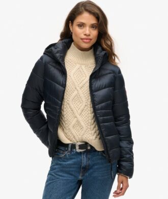 Quilted Fuji-Jacke mit Kapuze